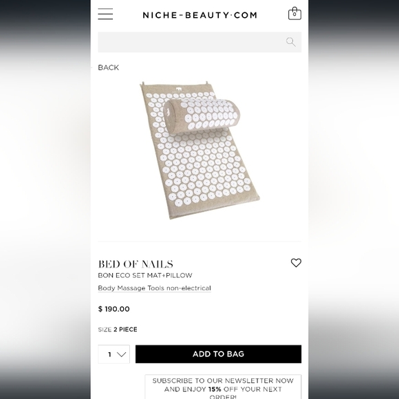 Authentic Bed of Nails Acupuncture Pillow and Mat - Picture 4 of 5